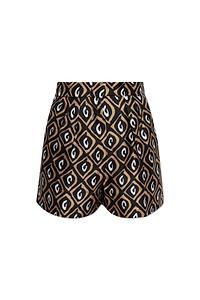 Quinoa Patterned Twill Shorts