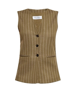 Riccio Striped Button-Up Vest