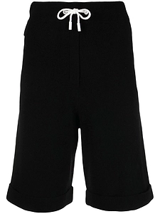 Max & Moi Drawstring Rib-Knit Shorts