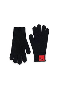 Logo Patch Knitted Gloves