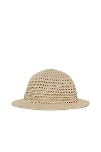 Max&Co. Kids Open Knit Circular Design Bucket Hat