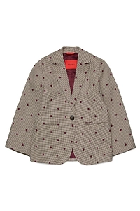 Max&Co. Kids Polka-Dot Houndstooth Blazer