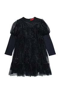 Max&Co. Kids Sequin-Embellished Layered Dress