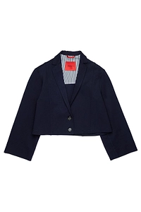 Max&Co. Kids Single-Breasted Cropped Jacket