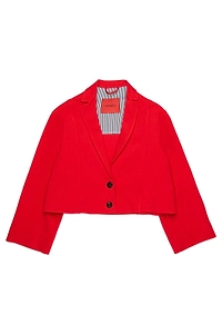 Single-Breasted Cropped Jacket