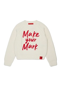 Max&Co. Kids Slogan Embroidered Knitted Jumper