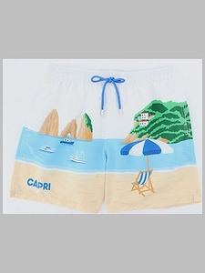 Capri Printed Swim Shorts