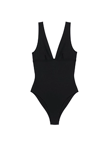 V-Neck One-Piece Swimsuit