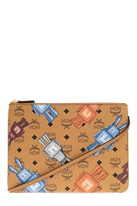 Mcm All Over Logo Print Crossbody Bag