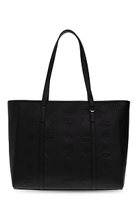Mcm Logo Debossed Top Handle Bag