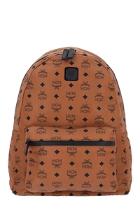 Mcm Logo Printed Backpack