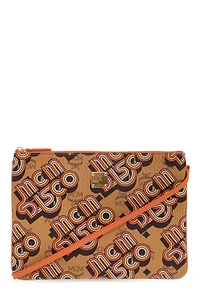 Mcm Logo Printed Clutch Bag