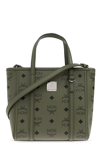 Mcm Logo Printed Handbag