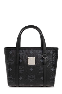 Mcm Logo Printed Tote Bag
