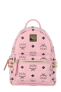 Mcm Studded Logo Mini Backpack