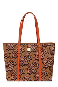 Mcm Toni Top-Zip Medium Shopper Bag