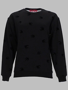 Mcq Alexander Mcqueen Flocked Swallow Sweatshirt