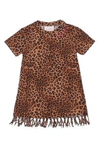 Mc2 Saint Barth Kids Abbey Fringes Print Dress