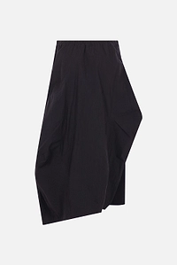 Crinkled Balloon Midi Skirt