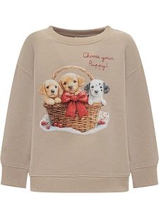 Mc2 Saint Barth Kids Briony Puppy Print Sweatshirt