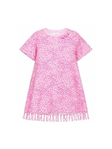 Mc2 Saint Barth Kids Patterned Fringed Dress