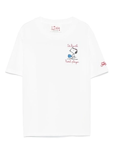 Mc2 Saint Barth Kids Snoopy Printed Crewneck T-Shirt