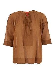 Merci Pleated V-Neck Top