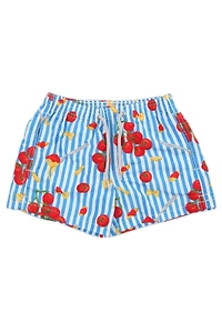 Mc2 Saint Barth Kids Striped Drawstring Swim Boxers