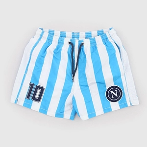 Mc2 Saint Barth Kids Striped Drawstring Swim Boxers