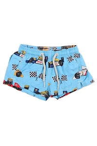 Mc2 Saint Barth Kids Graphic Printed Drawstring Swim Shorts