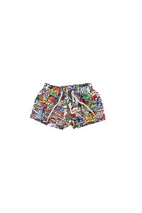 Graphic Printed Drawstring Swim Shorts
