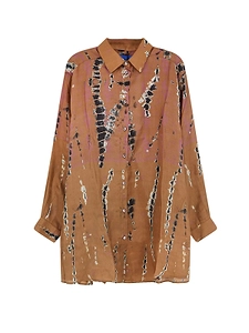 Mes Demoiselles Abstract Print Oversized Shirt