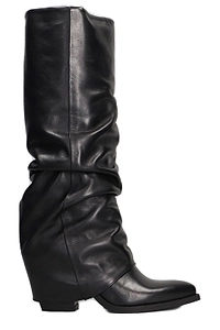 Metisse Slouchy Pointed-Toe Slip-On Boots