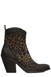 Metisse Texan Leopard Printed Ankle Boots