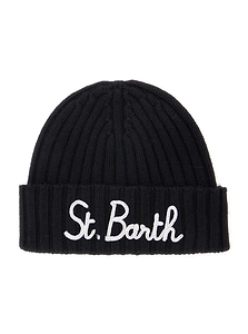 Mc2 Saint Barth Kids Logo Cuffed Knitted Hat