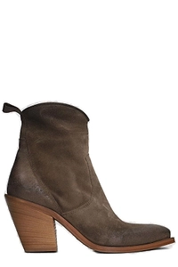 Texan Pointed Toe Ankle Boots