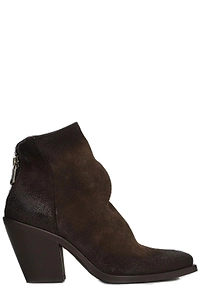 Metisse Zip Detailed Pointed Toe Ankle Boots