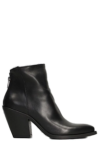 Metisse Zip Detailed Pointed Toe Ankle Boots