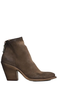 Metisse Zip Detailed Pointed Toe Ankle Boots