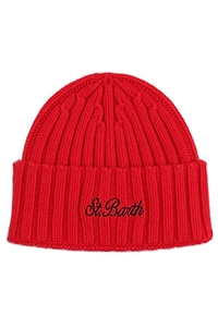 Mc2 Saint Barth Kids Logo Embroidered Knitted Beanie