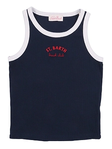 Logo-Embroidered Ribbed Tank Top