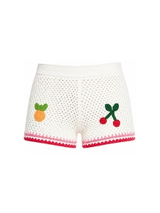 Motif Patch Knitted Shorts