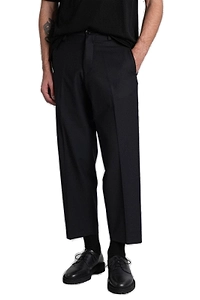 Michael Coal Cropped Straight-Leg Trousers