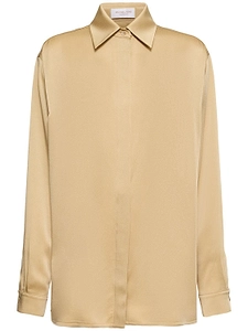Michael Kors Collection Charmeuse Boyfriend Shirt