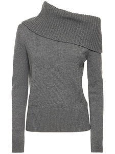 Michael Kors Collection Asymmetric Neck Knitted Sweater