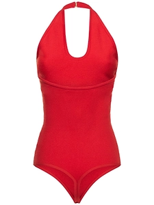 Michael Kors Collection Deep V-Neck Bodysuit