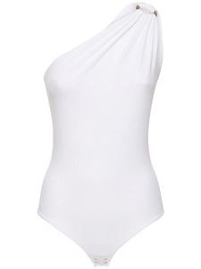 Michael Kors Collection One-Shoulder Jersey Bodysuit
