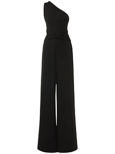 Michael Kors Collection One-Shoulder Wide-Leg Jumpsuit