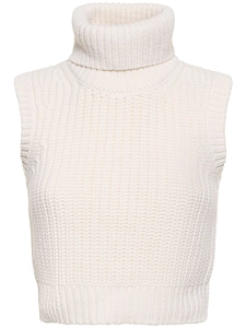 Ribbed Sleeveless Knitted Top