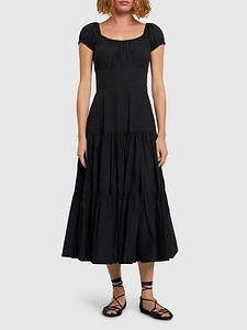 Michael Kors Collection Smocked Tiered Dress